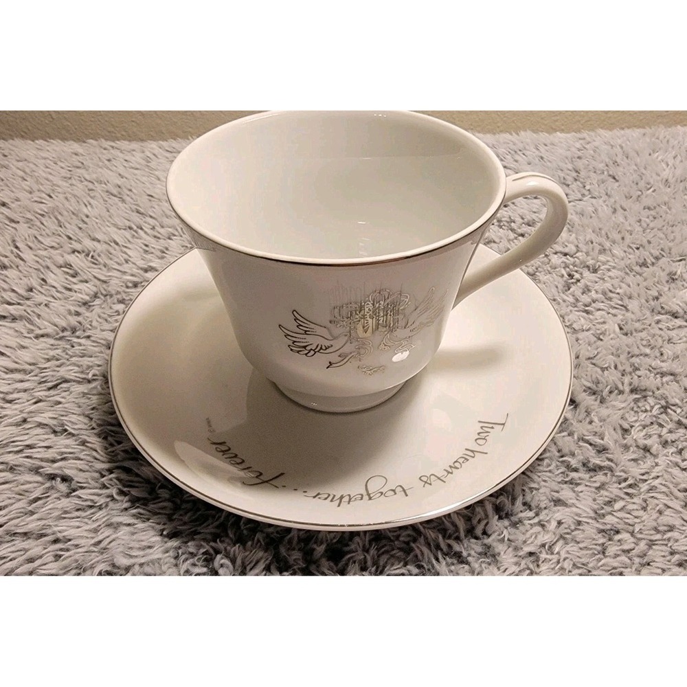 Designer's Collection 1976 Porcelain Wedding Bridal Tea‎ Cup & Saucer – Vintage
